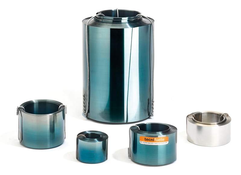 Proteções metálicas em espiral